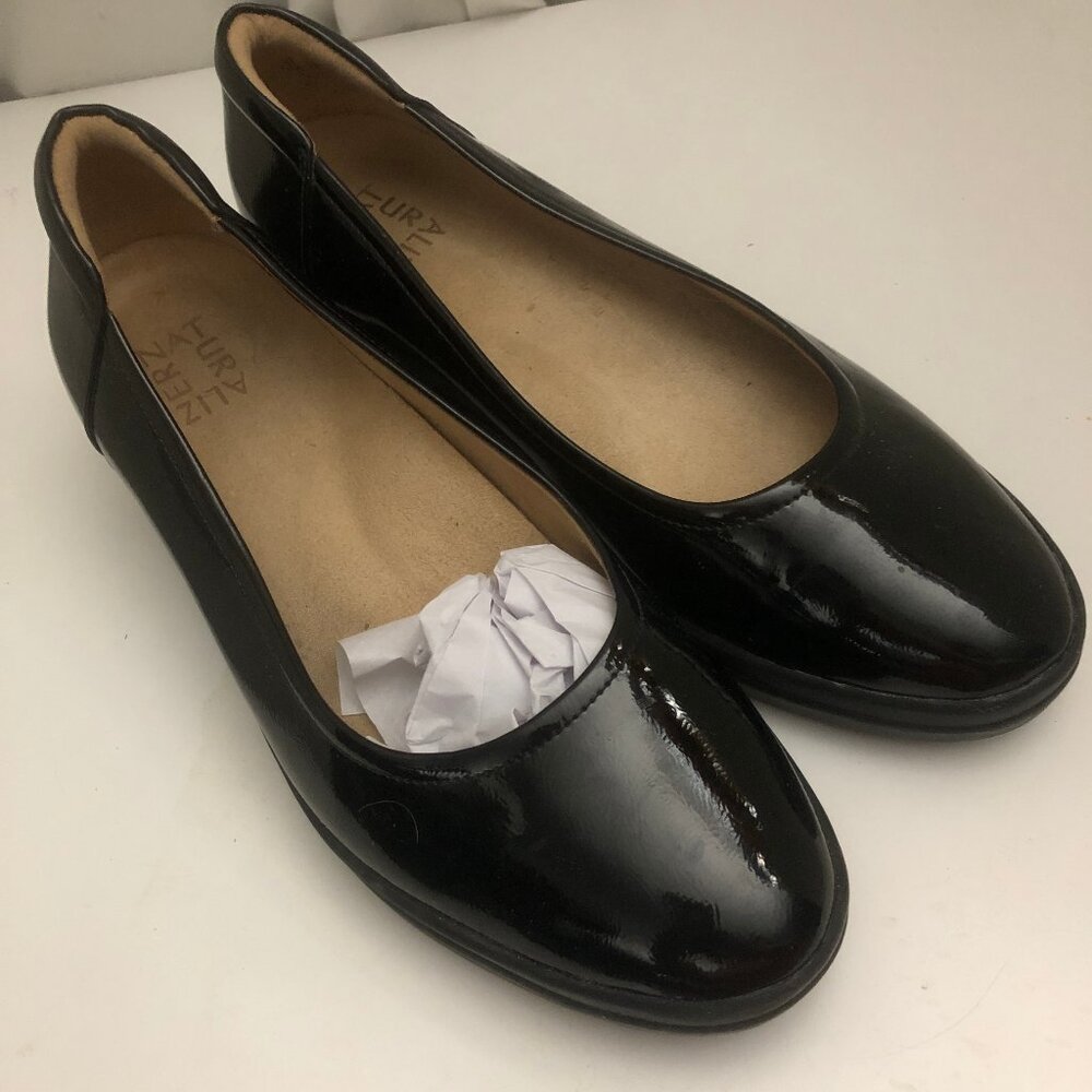 NATURALIZER Patent Leather Wedge Heel Comfortable Career Shoes